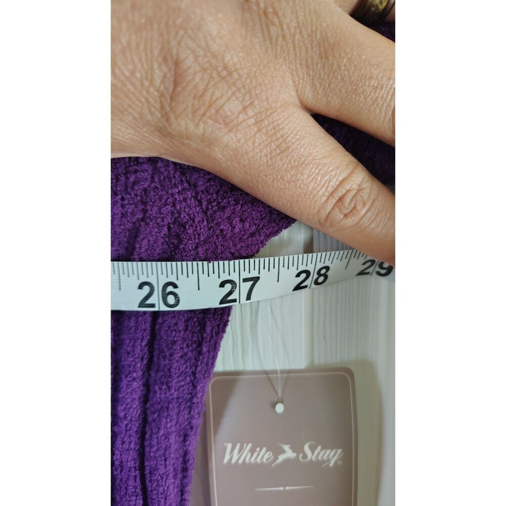 NWT White Stag Purple Ribbed Chenille Knit Scoop Neck Sweater Size 3X (22W-24W) - Picture 3 of 5